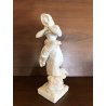 ANTICA SCULTURA CERAMICA biscuit Meissen GIOVANE DONNA SPIGHE SOGGETTO XIX sec.