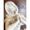 ANTICA SCULTURA CERAMICA biscuit Meissen GIOVANE DONNA SPIGHE SOGGETTO XIX sec.