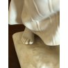 ANTICA SCULTURA CERAMICA biscuit Meissen GIOVANE DONNA SPIGHE SOGGETTO XIX sec.
