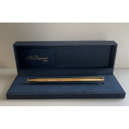 PENNA SFERA ST DUPONT CLASSIC LACCA CINESE BALLPOINT PEN VINTAGE ARGENTO VERMEIL