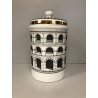 VASO CERAMICA DESIGN Piero Fornasetti LIDDED JAR DECORO NEOCLASSICO PALLADIANO