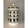 VASO CERAMICA DESIGN Piero Fornasetti LIDDED JAR DECORO NEOCLASSICO PALLADIANO