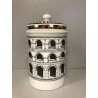 VASO CERAMICA DESIGN Piero Fornasetti LIDDED JAR DECORO NEOCLASSICO PALLADIANO