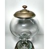 ANTICO PORTA BON BON VETRO SOFFIATO VASO COPPA BRONZO COPERCHIO EPOCA 1900 1800