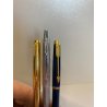 LOTTO 3 PZ PENNE SFERA PARKER BALLPOIN PEN ANNI 80 VINTAGE ARGENTATA DORATA BLU