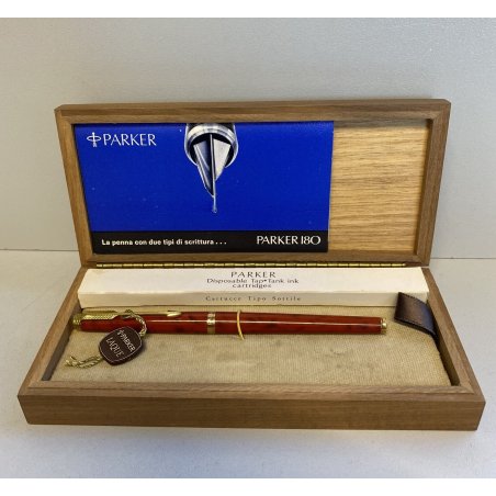 PENNA STILOGRAFICA PARKER 180 LACCATA CON DOPPIA PUNTA ANNI 80 FOUNTAIN PEN