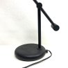 LAMPADA TAVOLO BRACCIO ORIENTABILE ALOGENA METALLO NERO POSTMODERN DESK LAMP '80
