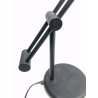 LAMPADA TAVOLO BRACCIO ORIENTABILE ALOGENA METALLO NERO POSTMODERN DESK LAMP '80