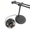 LAMPADA TAVOLO BRACCIO ORIENTABILE ALOGENA METALLO NERO POSTMODERN DESK LAMP '80