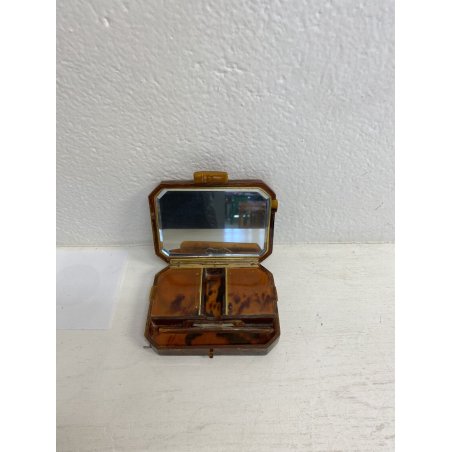 ANTICA TROUSSE BACHELITE ANNI 30 ART DECO' vanity box pettine specchio
