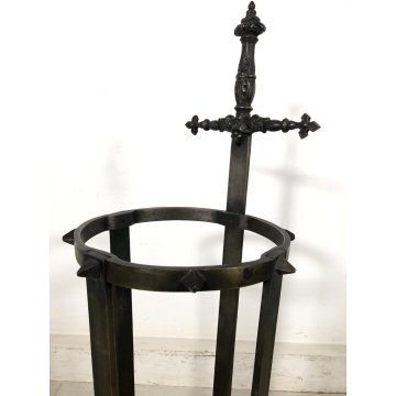 PORTAOMBRELLI VINTAGE OTTONE DECORO SPADA MEDIOEVALE TOOL HOLDER UMBRELLA STAND