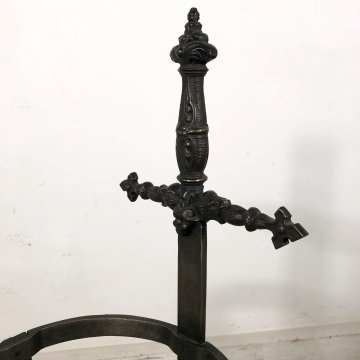 PORTAOMBRELLI VINTAGE OTTONE DECORO SPADA MEDIOEVALE TOOL HOLDER UMBRELLA STAND