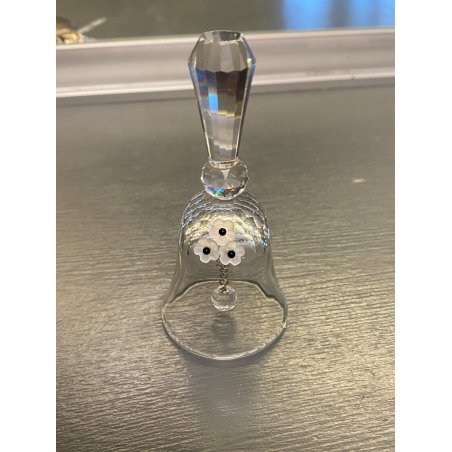 CAMPANELLA NATALE VINTAGE CRISTALLO SWAROVSKI ART 7467 NR 03900 SILVER CRYSTAL