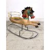 CAVALLO A DONDOLO CANOVA GIOCATTOLO VINTAGE PLASTICA ACCIAIO INOX ANNI '50