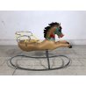 CAVALLO A DONDOLO CANOVA GIOCATTOLO VINTAGE PLASTICA ACCIAIO INOX ANNI '50