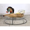 CAVALLO A DONDOLO CANOVA GIOCATTOLO VINTAGE PLASTICA ACCIAIO INOX ANNI '50
