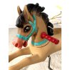 CAVALLO A DONDOLO CANOVA GIOCATTOLO VINTAGE PLASTICA ACCIAIO INOX ANNI '50