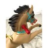 CAVALLO A DONDOLO CANOVA GIOCATTOLO VINTAGE PLASTICA ACCIAIO INOX ANNI '50