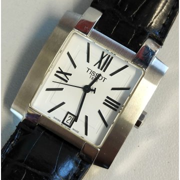 TISSOT 1853 orologio polso L860/960 quartz ACCIAIO uomo Vintage Wrist Watch