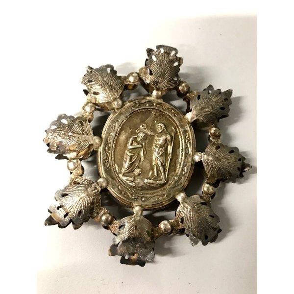 Collana Medaglione Gesù In Argento 925 Con Diamanti Simulati Bianchi E Catena 18 Pollici - Foto 5