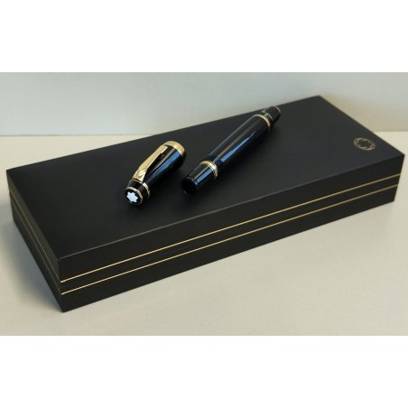 Montblanc BOHEME Gold & Noir PENNA STILOGRAFICA NO STONE Safety Fountain Pen BOX