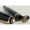 Montblanc BOHEME Gold & Noir PENNA STILOGRAFICA NO STONE Safety Fountain Pen BOX