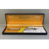 PENNA SFERA WATERMAN VINTAGE ARGENTATA DORATA DESIGN BALLPOINT PEN FUNZIONANTE