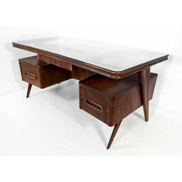 ANTICA SCRIVANIA DESIGN ATTR. OSVALDO BORSANI MOBILIFICI CANTÙ GRANDE CASSETTI