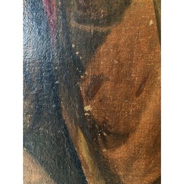 GRANDE QUADRO DIPINTO OLIO RELIGIOSO "Chiamata di San Pietro" Gesù Sant' Andrea