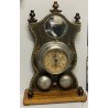 ANTICO OROLOGIO da TAVOLO SVEGLIA FINE '800 LEGNO SPECCHIO 2 CAMPANA WATCH CLOCK