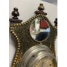 ANTICO OROLOGIO da TAVOLO SVEGLIA FINE '800 LEGNO SPECCHIO 2 CAMPANA WATCH CLOCK