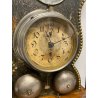 ANTICO OROLOGIO da TAVOLO SVEGLIA FINE '800 LEGNO SPECCHIO 2 CAMPANA WATCH CLOCK