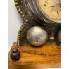 ANTICO OROLOGIO da TAVOLO SVEGLIA FINE '800 LEGNO SPECCHIO 2 CAMPANA WATCH CLOCK