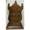 ANTICO OROLOGIO da TAVOLO SVEGLIA FINE '800 LEGNO SPECCHIO 2 CAMPANA WATCH CLOCK