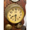 ANTICO OROLOGIO da TAVOLO SVEGLIA FINE '800 LEGNO SPACCHIO 2 CAMPANA CLOCK WATCH