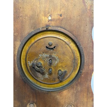 ANTICO OROLOGIO da TAVOLO SVEGLIA FINE '800 LEGNO SPACCHIO 2 CAMPANA CLOCK WATCH
