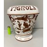 RARISSIMO GRANDE VASO AMARENA VIGNOLA SANLEY ceramica PUBBLICITARIO albarello