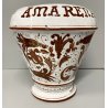 RARISSIMO GRANDE VASO AMARENA VIGNOLA SANLEY ceramica PUBBLICITARIO albarello