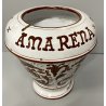 RARISSIMO GRANDE VASO AMARENA VIGNOLA SANLEY ceramica PUBBLICITARIO albarello