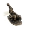 SCULTURA BRONZO Pastorella con gregge J. D'aste  XX sec 30,5 cm/h
