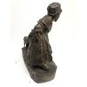 SCULTURA BRONZO Pastorella con gregge J. D'aste  XX sec 30,5 cm/h