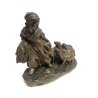 SCULTURA BRONZO Pastorella con gregge J. D'aste  XX sec 30,5 cm/h