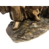 SCULTURA BRONZO Pastorella con gregge J. D'aste  XX sec 30,5 cm/h