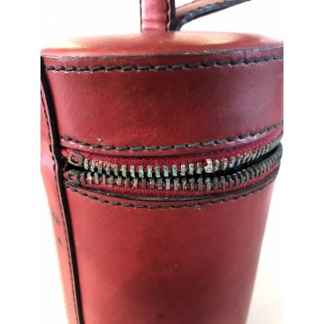 SET BAR VIAGGIO CACCIA VINTAGE 3 FIASCHETTE 13 oz 4 TAZZE CUSTODIA PELLE ANNI 50