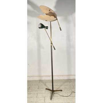 ARREDOLUCE LAMPADA DA TERRA PIANTANA FLOOR LAMP ANNI 60/70 ANGELO LELLI OTTONE