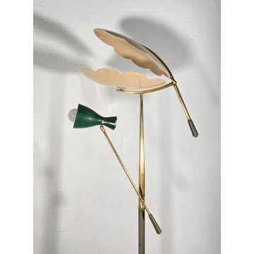 ARREDOLUCE LAMPADA DA TERRA PIANTANA FLOOR LAMP ANNI 60/70 ANGELO LELLI OTTONE