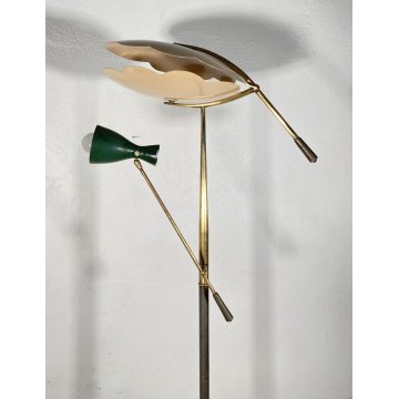 ARREDOLUCE LAMPADA DA TERRA PIANTANA FLOOR LAMP ANNI 60/70 ANGELO LELLI OTTONE