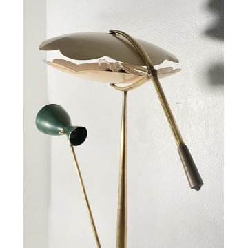 ARREDOLUCE LAMPADA DA TERRA PIANTANA FLOOR LAMP ANNI 60/70 ANGELO LELLI OTTONE