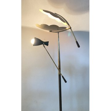 ARREDOLUCE LAMPADA DA TERRA PIANTANA FLOOR LAMP ANNI 60/70 ANGELO LELLI OTTONE