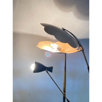 ARREDOLUCE LAMPADA DA TERRA PIANTANA FLOOR LAMP ANNI 60/70 ANGELO LELLI OTTONE